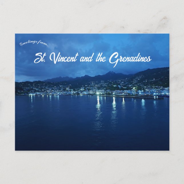 Night in St Vincent and the Grenadines Postcard (Front)
