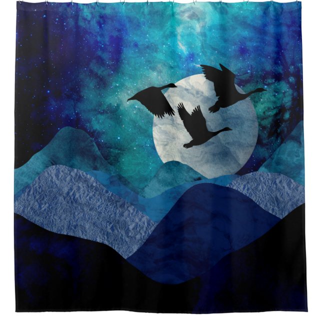 Night In The Mountains Shower Curtain (Front)