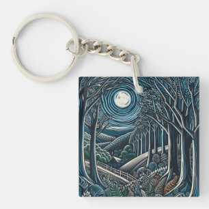 Night in the Wood Key Ring