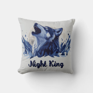 Night King - Howling Wolf with Moon Cushion