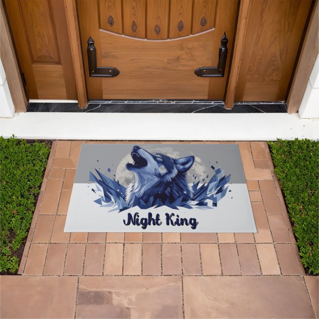 Night King - Howling Wolf with Moon Doormat (Outdoor)