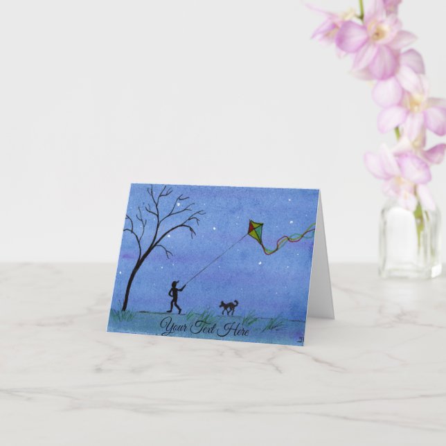 Night Kite Card (Orchid)