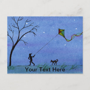 Night Kite Postcard
