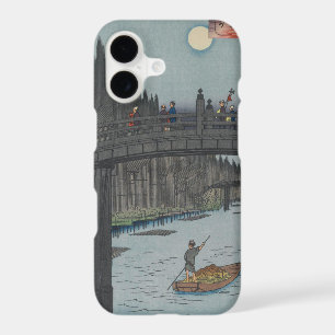 Night Kyobashi Bridge Vintage Ukiyo-e Japanese Art