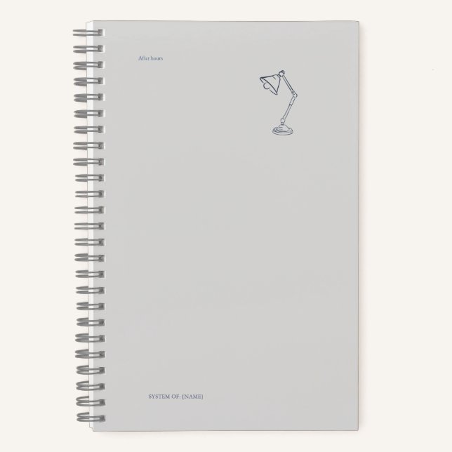 Night Lamp-Midnight Cartographer  Notebook (Front)