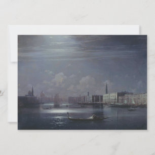 Night Landscape in Venice (Italian City) Card
