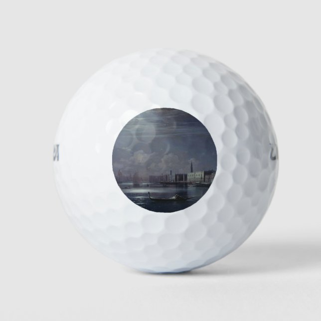 Night Landscape in Venice (Italian City) Golf Balls (Front)