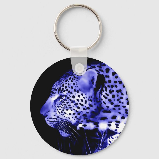 Night Leopard Key Ring (Front)