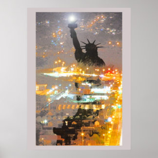 Night Liberty Poster