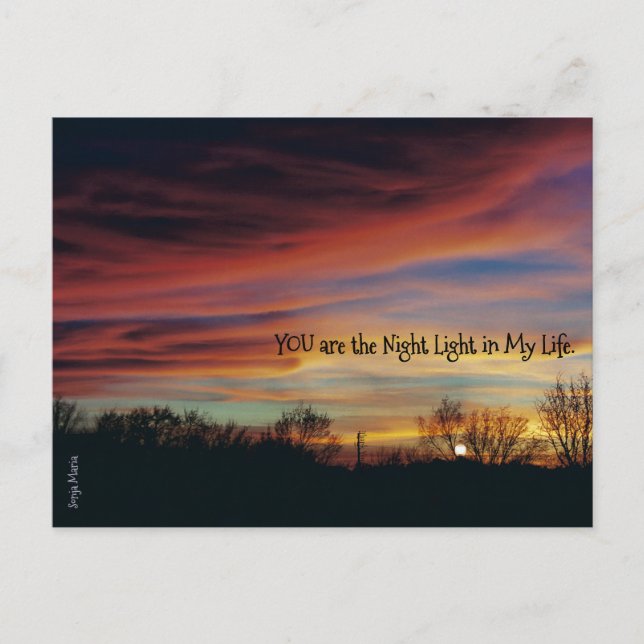 *'Night Light' design Postcard (Front)