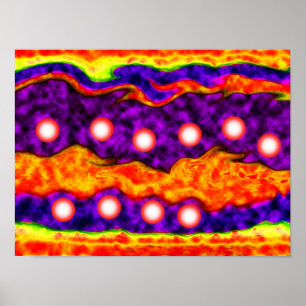 Night lights art poster