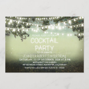 night lights Cocktail Party invitation