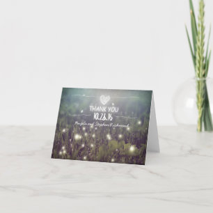 night lights fireflies whimsical wedding thank you card