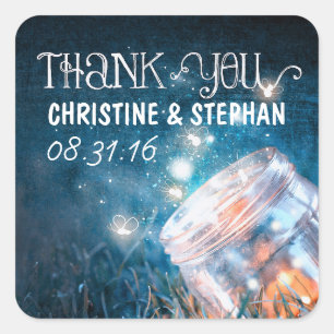 night lights mason jar wedding stickers