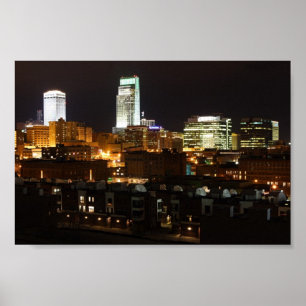 Night Lights of Omaha Poster