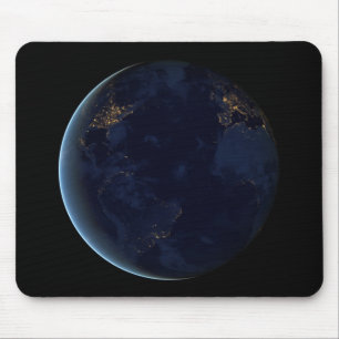 Night Lights on Planet Earth (Western Hemisphere) Mouse Pad