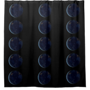 Night Lights on Planet Earth (Western Hemisphere) Shower Curtain