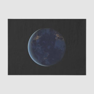 Night Lights on Planet Earth (Western Hemisphere) Tissue Paper