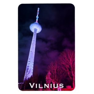 Night Lights, Soviet Heights: Vilnius TV Tower Magnet