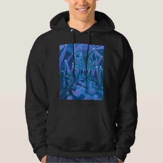 Night Lights Tunnel Hoodie Plain Black