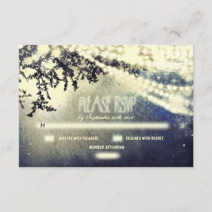 night lights wedding RSVP cards