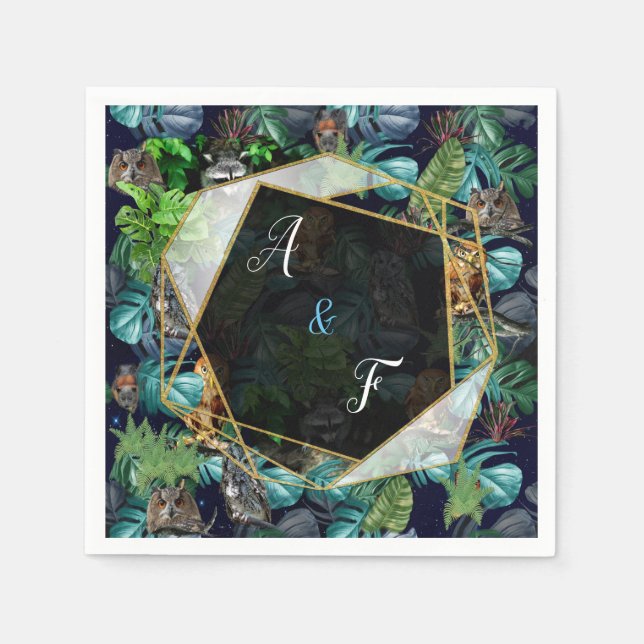 Night-live party celebration themes napkin (Front)