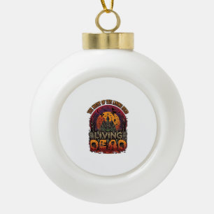 Night Living Dead Halloween Haunted House Witch Sk Ceramic Ball Christmas Ornament