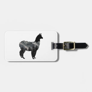 Night Llama Luggage Tag