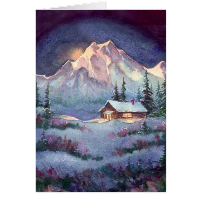 NIGHT LOG CABIN by SHARON SHARPE (Front)