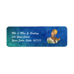Night Magic Faun Return Address Label