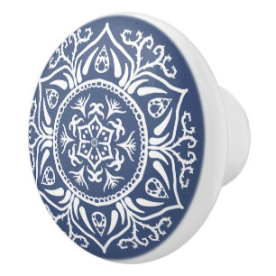 Night Mandala Ceramic Knob