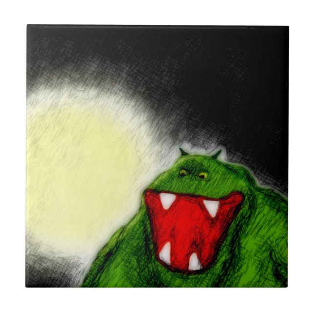 Night Monster Ceramic Tile (Front)
