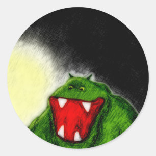 Night Monster Classic Round Sticker