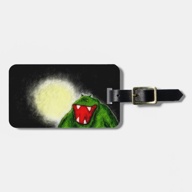 Night Monster Luggage Tag (Front Horizontal)