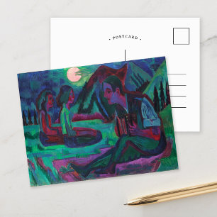 Night Moon   Ernst Ludwig Kirchner Postcard