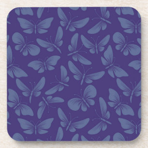 night moth butterflies background coaster