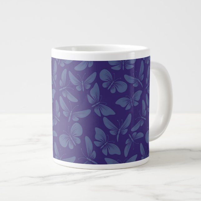 night moth butterflies background large coffee mug (Front Right)