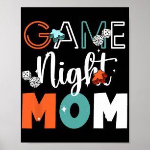 Night Mum Tabletop Board Games Mothers Day Poster