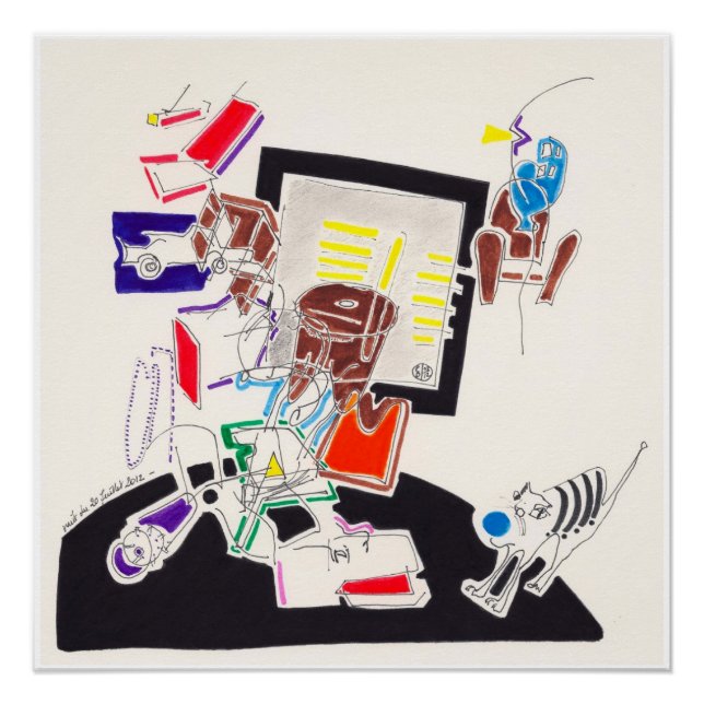 Night & Nap Drawings 10  by Pascale Baud P Poster (Front)