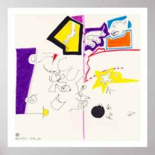 Night & Nap Drawings 2 by PBaud Archival Poster