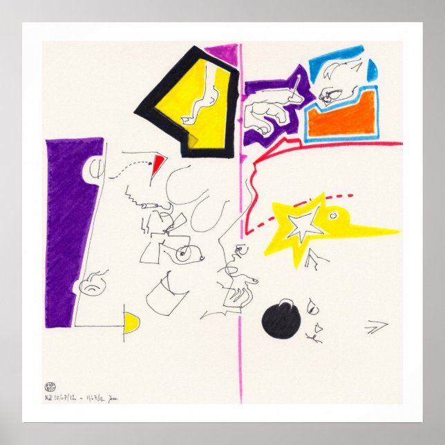 Night & Nap Drawings 2 by  PBaud Archival Poster (Front)