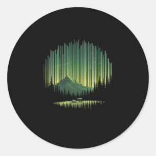 Night Nature Wildlife Trees Green Outdoors Forest Classic Round Sticker