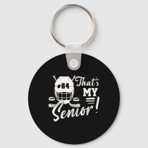 Night Number 64 Hockey Jersey That's My Senior Hoc Key Ring
