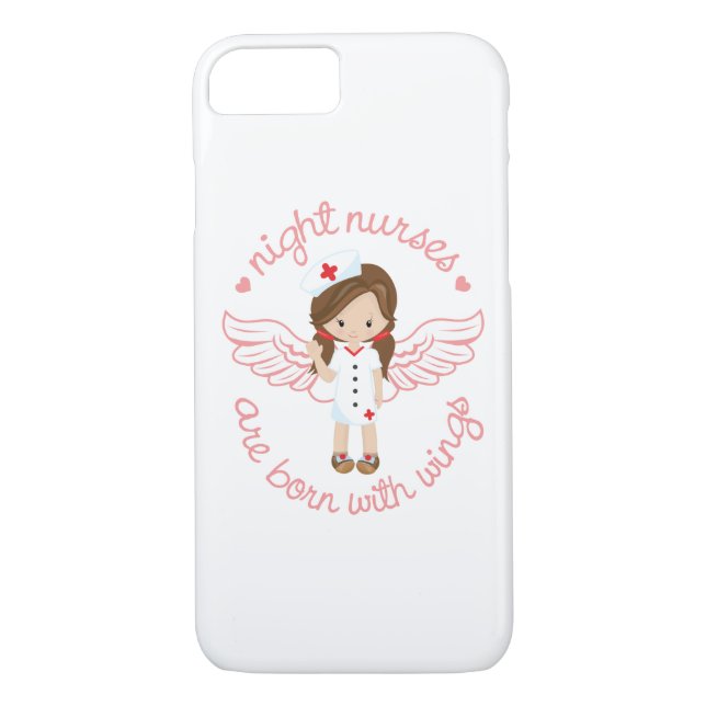 Night Nurses Are Born With Wings Case-Mate iPhone Case (Back)