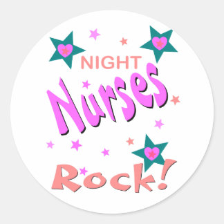 Night Nurses Rock Classic Round Sticker