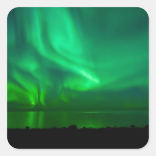 NIGHT OF AURORAS SQUARE STICKER