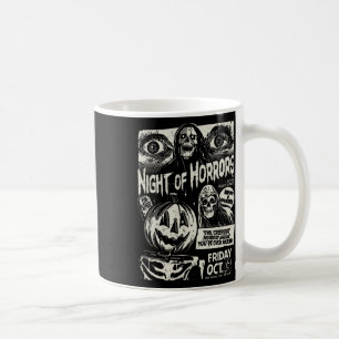Night Of Horrors Spooky Skeleton Jack O Lantern Ha Coffee Mug
