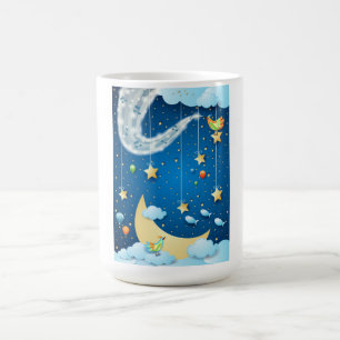 Night of music and big moon coffee mug