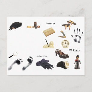 Night of Mystery Murder Detective Dinner Party Postcard