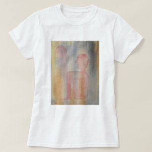 Night Of Red Moon Watercolor Print T-Shirt